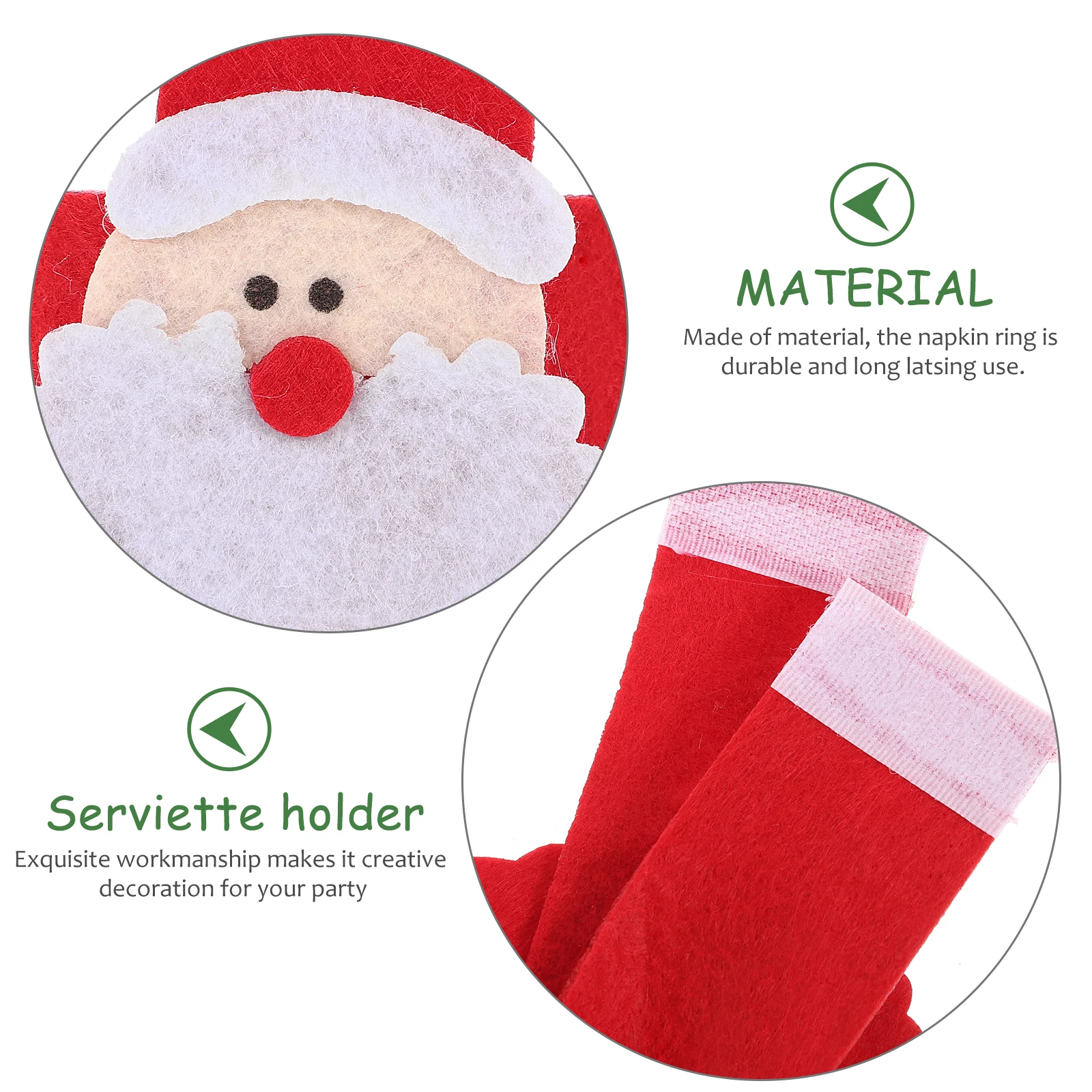 

6 Pcs Napkin Set Ring Christmas Decorations Table Party Serviette Holder Decorate Rings Dinner Mother Decorative Buckle