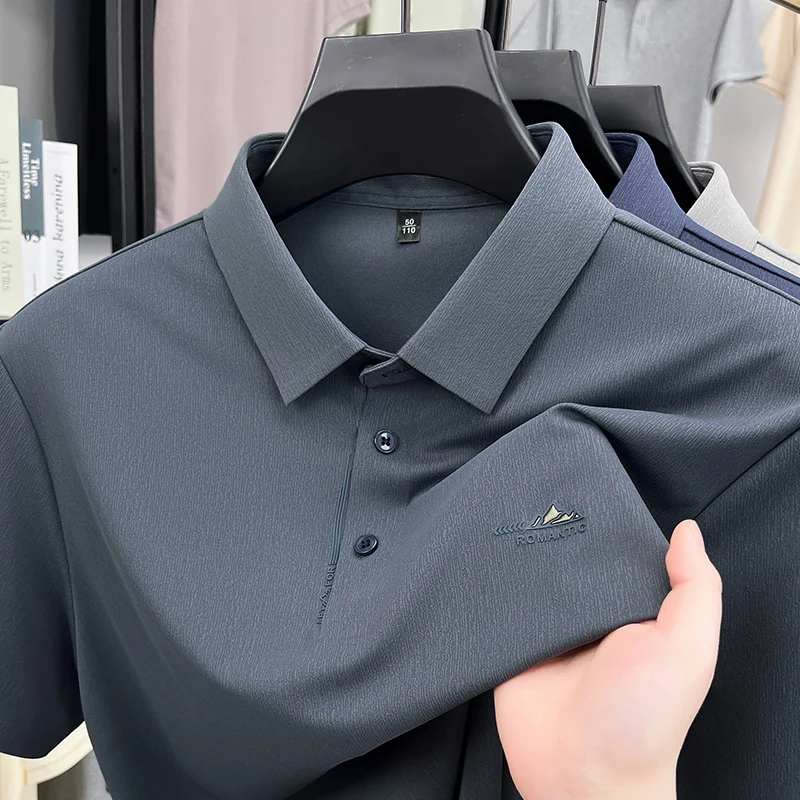 

High-End Summer Ready-to-Wear Men's Polo Shirt with a Lapel and Loose Fit Fashionable Trendy and Breathable Casual Men's Wear