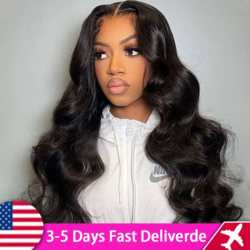 

Бразильский парик из натуральных волос Remy с эффектом Body Wave, 13x4, 13x6, с прозрачной кружевной передней частью, предварительно проработанный, для женщин, плотность 250%