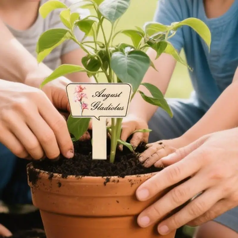 Pennarelli da giardino per piante Etichette per piante in legno per esterni per giardino esterno Pali con nome riutilizzabili per verdure Frutta Fiori
