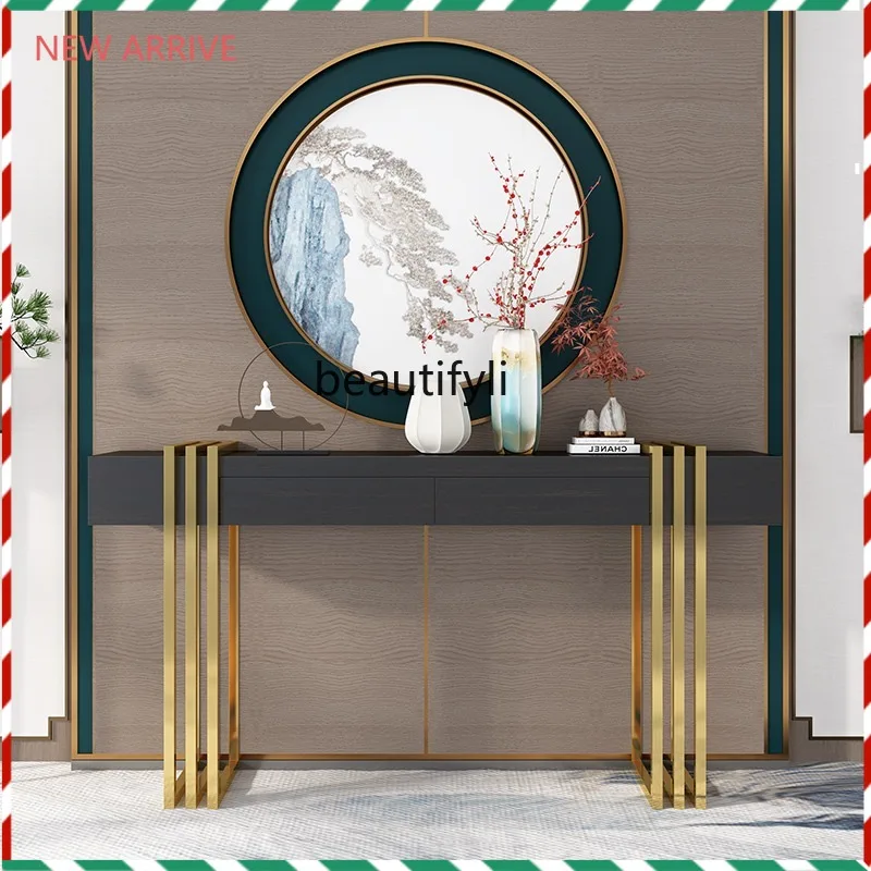 

V132 New Chinese-style entrance cabinet, entrance table, living room strip case, foyer cabinet, light luxury entrance table