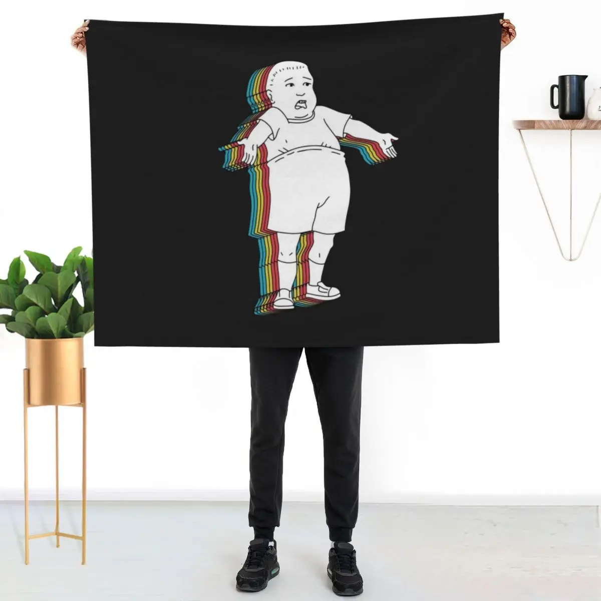 

Bobby Hill - What are you talking about Throw Blanket Color Fast Cozy Throw Blanket