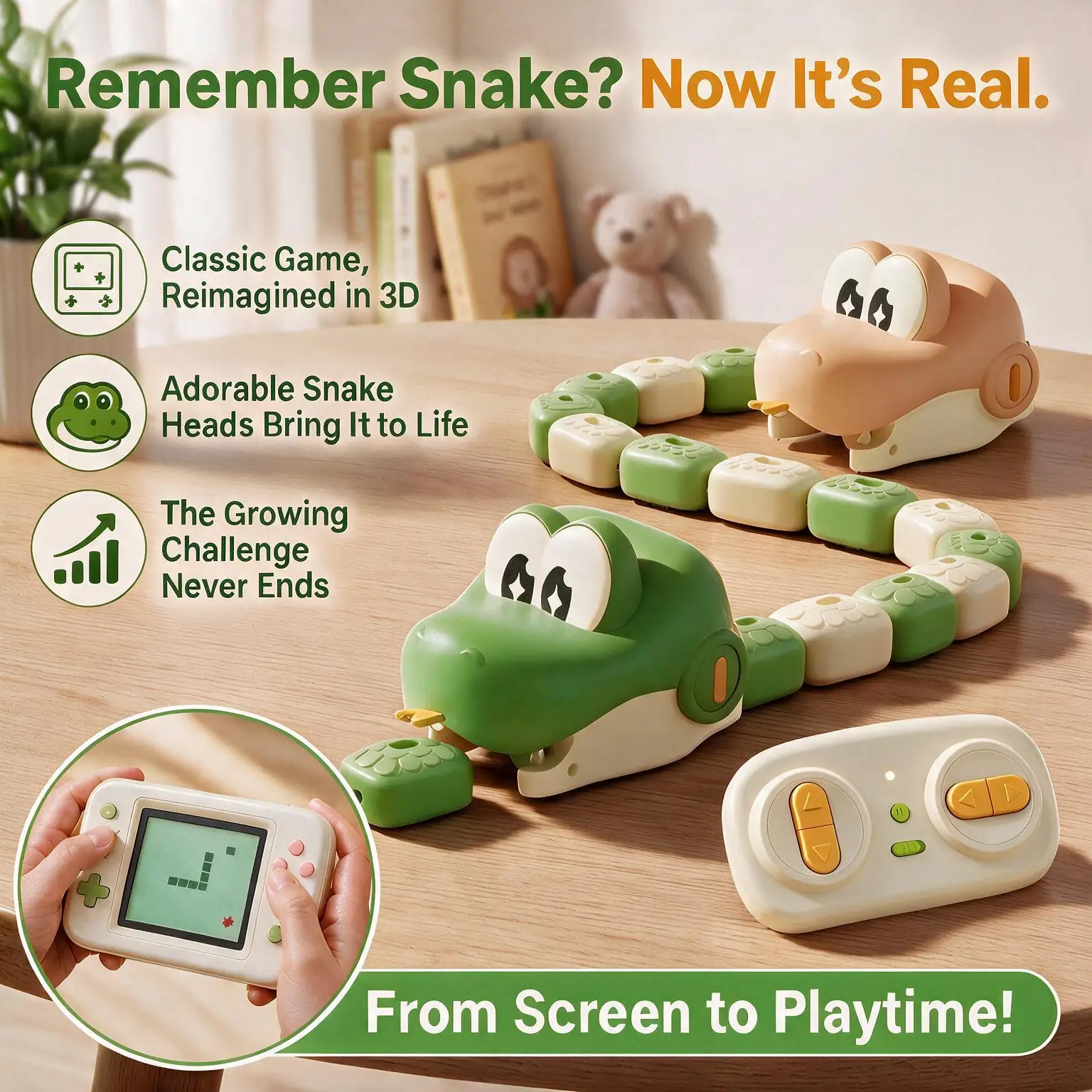 New Electric Remote-Controlled Snake Magnet Car,Parent-Child Interactive MultiPlayer Battle Toy,Christmas Birthday Gift for Kids
