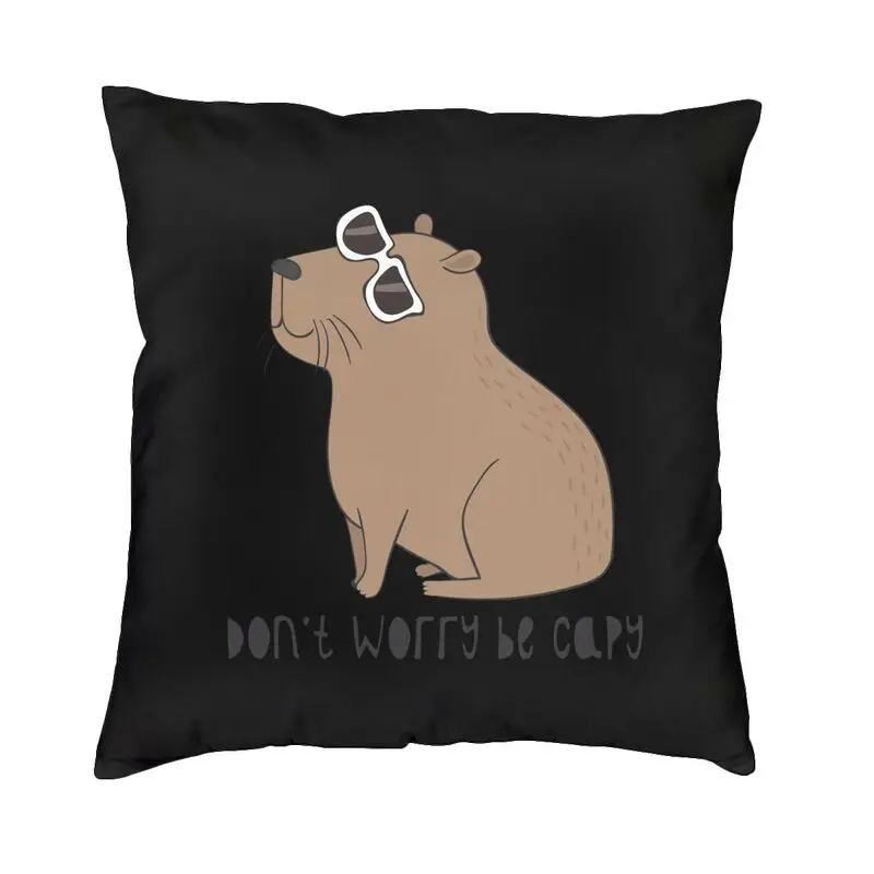 Nordic Don't Worry Be Capy Cute Capybara Sofa Cushion Cover Soft Animal Pillow Case Home Decor Pillowcase