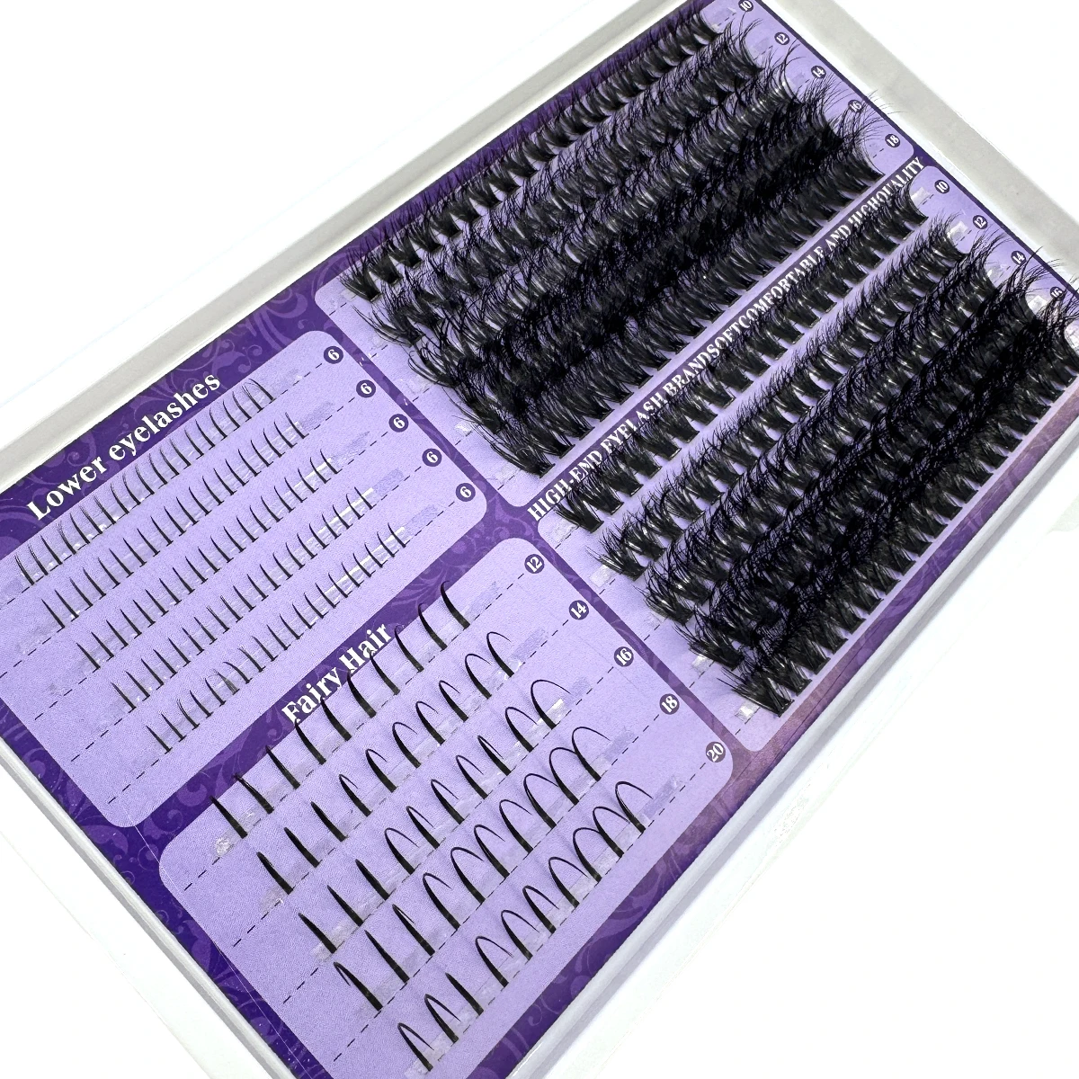 20 Reihen Wimpernspikes Wimperncluster Volumen Einzelwimpern Wispy Wimpern DIY Spiky Lash Extension Manga Cluster Wimpern – Detail 3