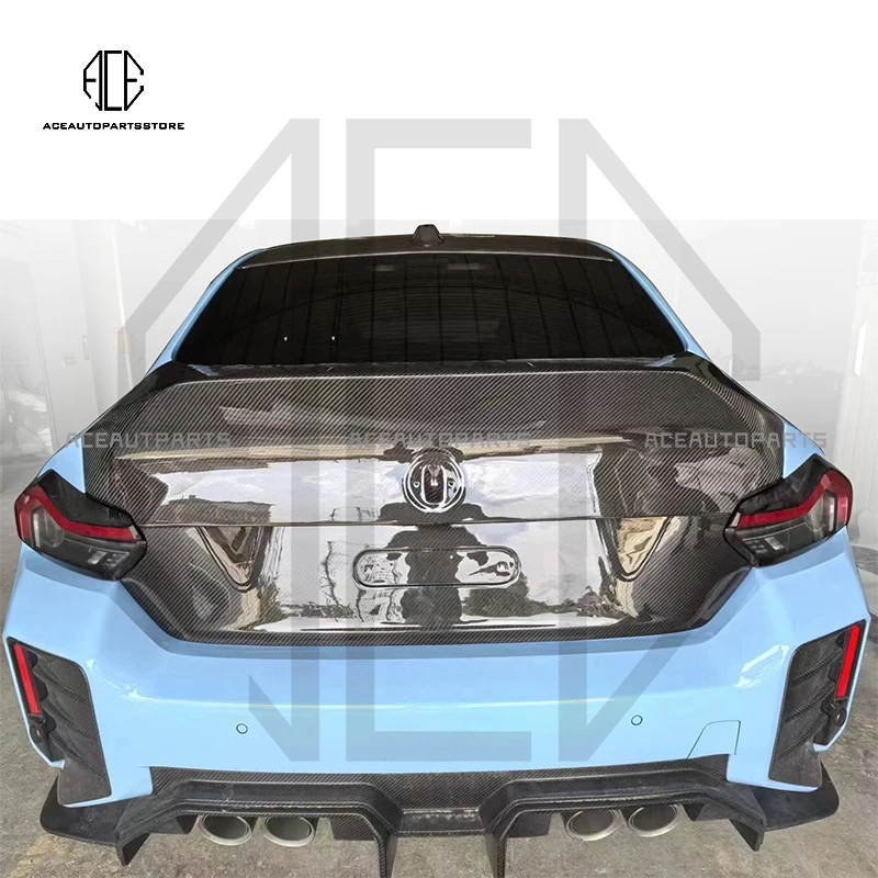 CSL Style Dry Carbon Fiber Rear Trunk Lid For BMW G87 M2 Coupe Rear Spoiler Trunk Cover Bodykit Auto Parts