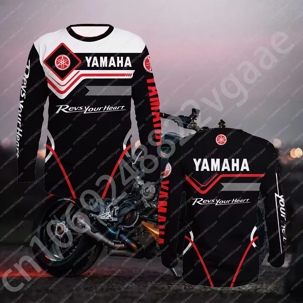 Camiseta de Moto para bicicleta de montaña, camiseta para niños y hombres, camiseta para niños, coche de carreras, ciclismo, motocicleta, deportes para adultos, ropa superior, camiseta de Motocross Yamaha 2025