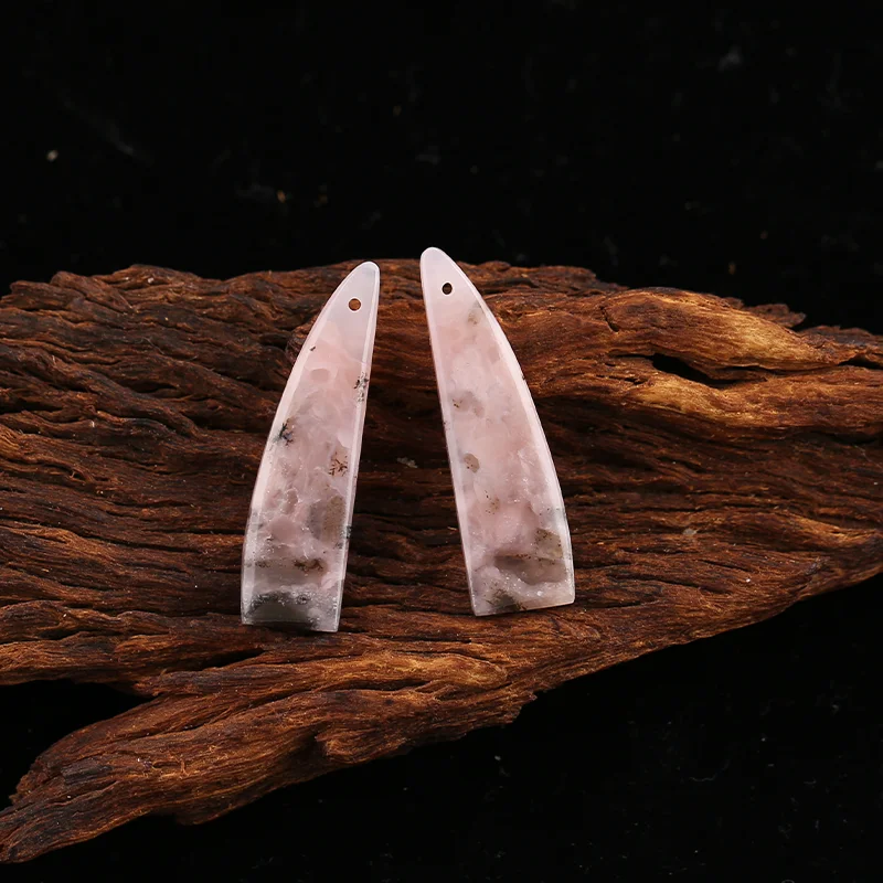 B&F Pink Opal  Earring Beads for Jewelry Making, Handmade Natural stones beads, Stones for jewelry Making Supplies