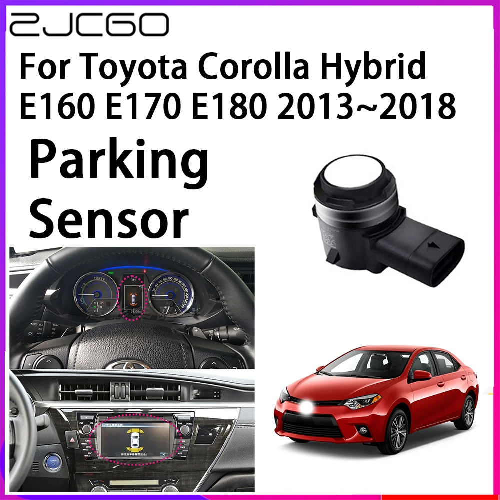 

ZJCGO Parking Sensor Kit Car Parktronic Backlight Reverse Radar System for Toyota Corolla Hybrid E160 E170 E180 2013~2018