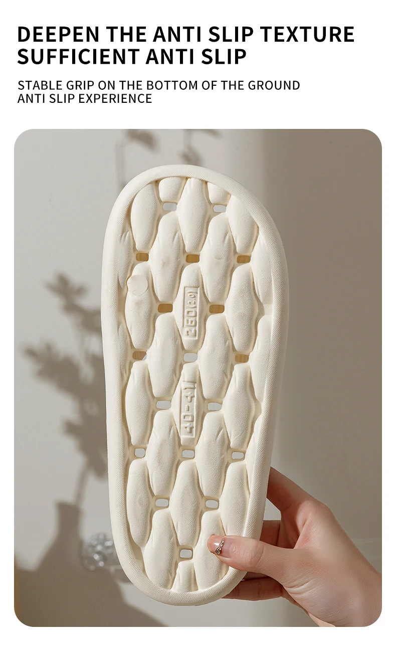 Weiche EVA-Wolkenpantoffeln für Männer und Frauen, Hohlgittersohle, Badezimmer-Duschpantoffeln, rutschfest, schnelltrocknend, für den Innenbereich, Paar-Sandalen. – Detail 4