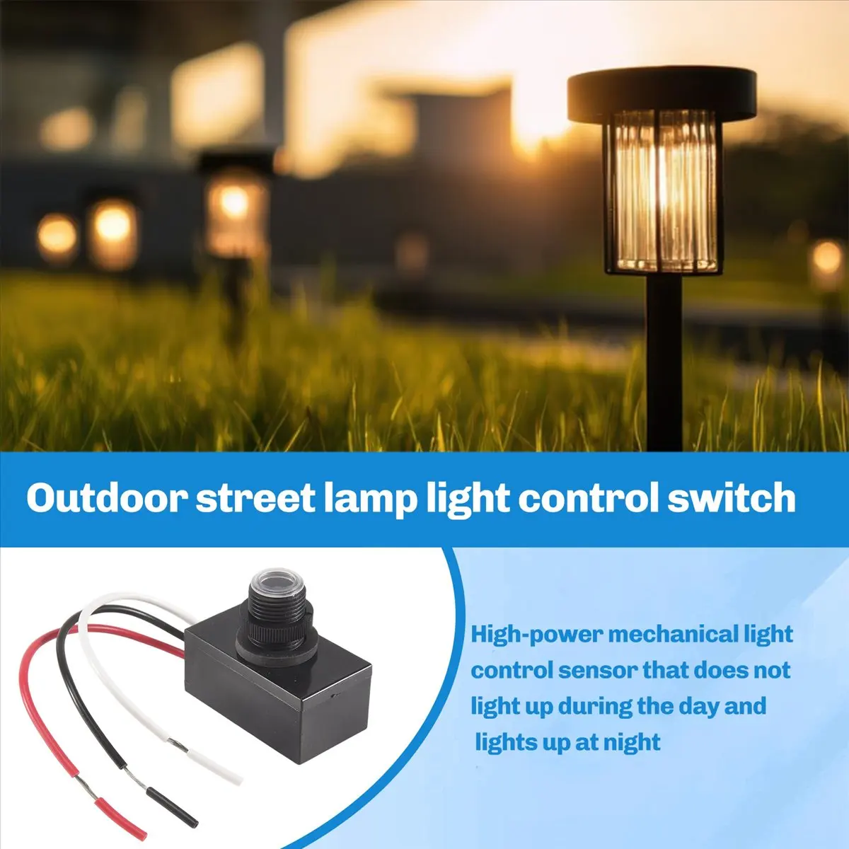 

6 упаковок датчика от сумерения до рассвета для наружного освещения 120-277 В фотоэлектрический переключатель датчик света фотоэлемента