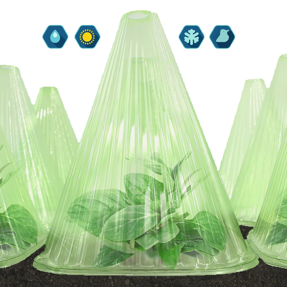 

Plant Bell Cover Reusable Light Translucent Transparent Green Plants Hats Anti-frost Greenhouse Garden Keep Warm Yard Supplies