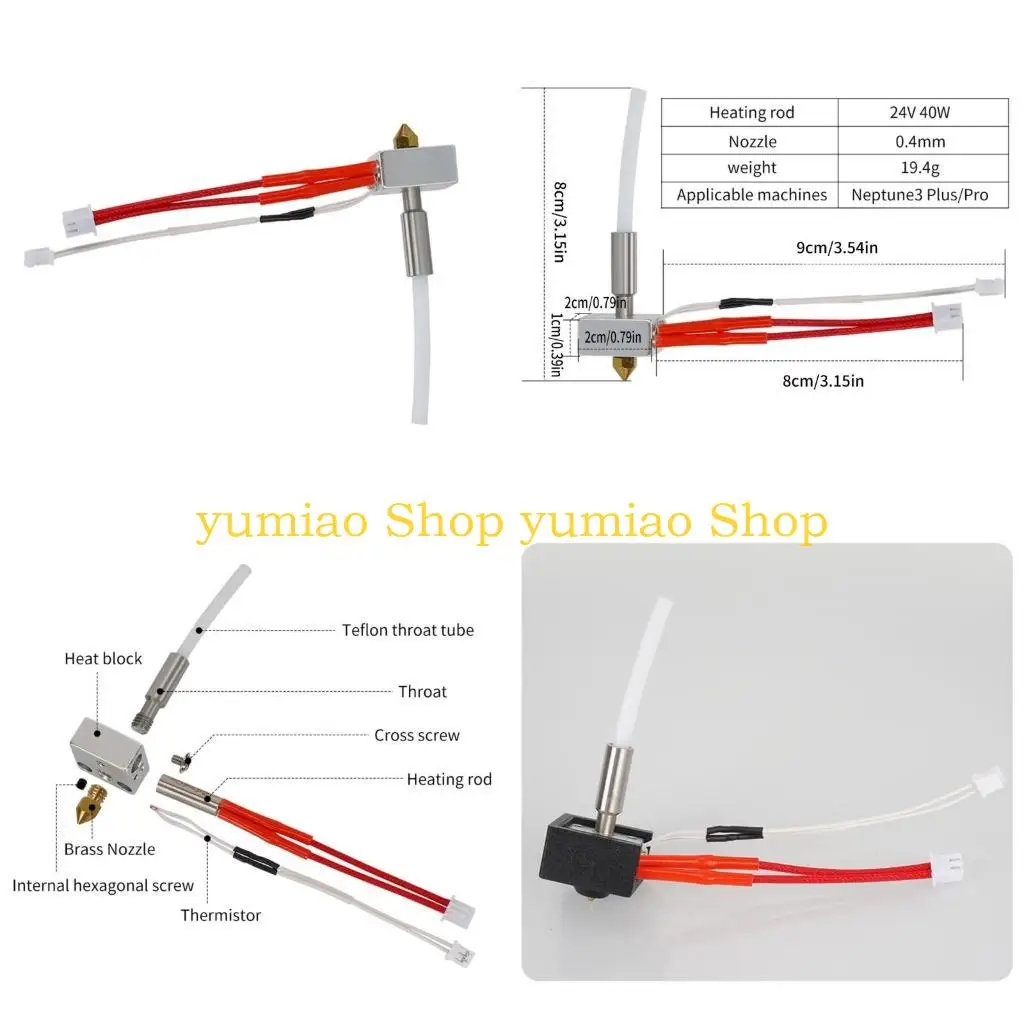 

587b для 3 Printing Horeend Complosles 0,4 мм для 3pro/3plus