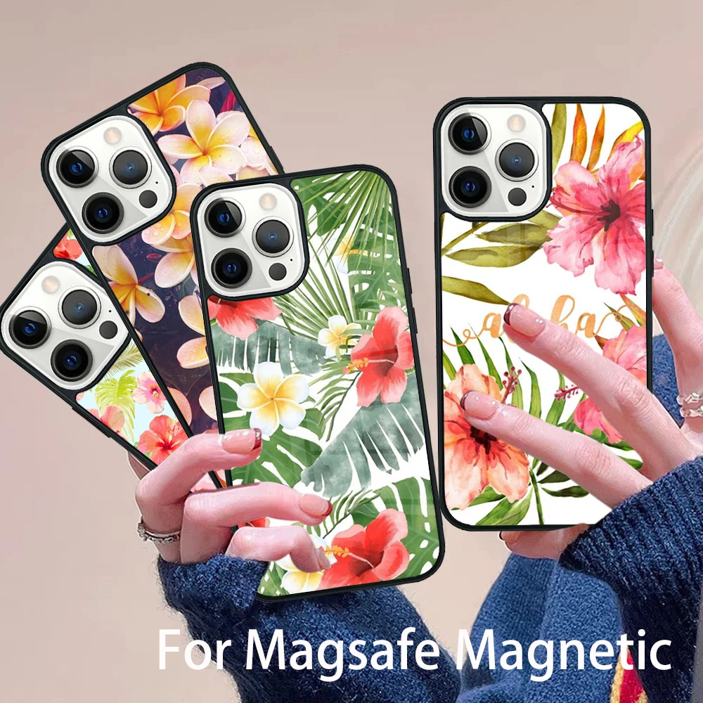 

Hawaii Aloha Phone Case Magesafe Magnetic Wireless Charge Cover For IPhone 16 11 12 13 14 15 Pro Max Plus Mini