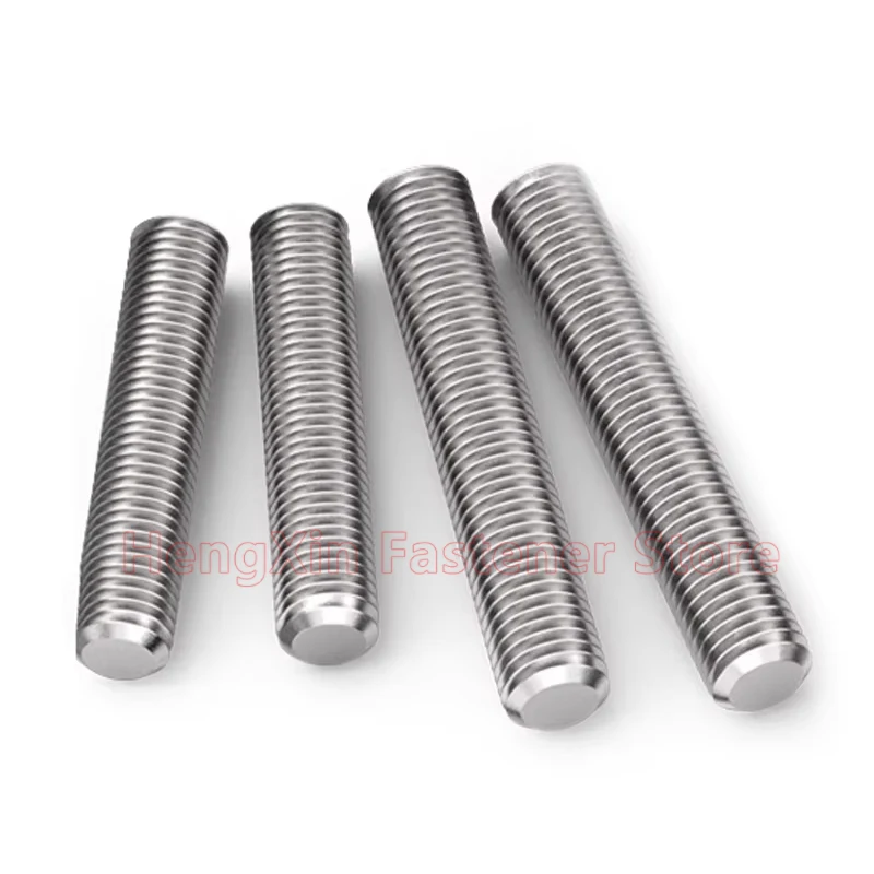 M18 M20 M24 M30 Stainless Steel Fully Threaded Bar Full Metric Thread Rods Screw Anchor Headless Bolts Fastener Stud L=50-500mm
