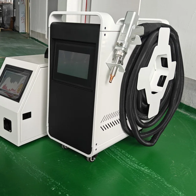 Máquina de soldadura láser portátil pequeña refrigerada por aire, placa delgada, soldadura de Metal de acero inoxidable, máquina de soldadura portátil