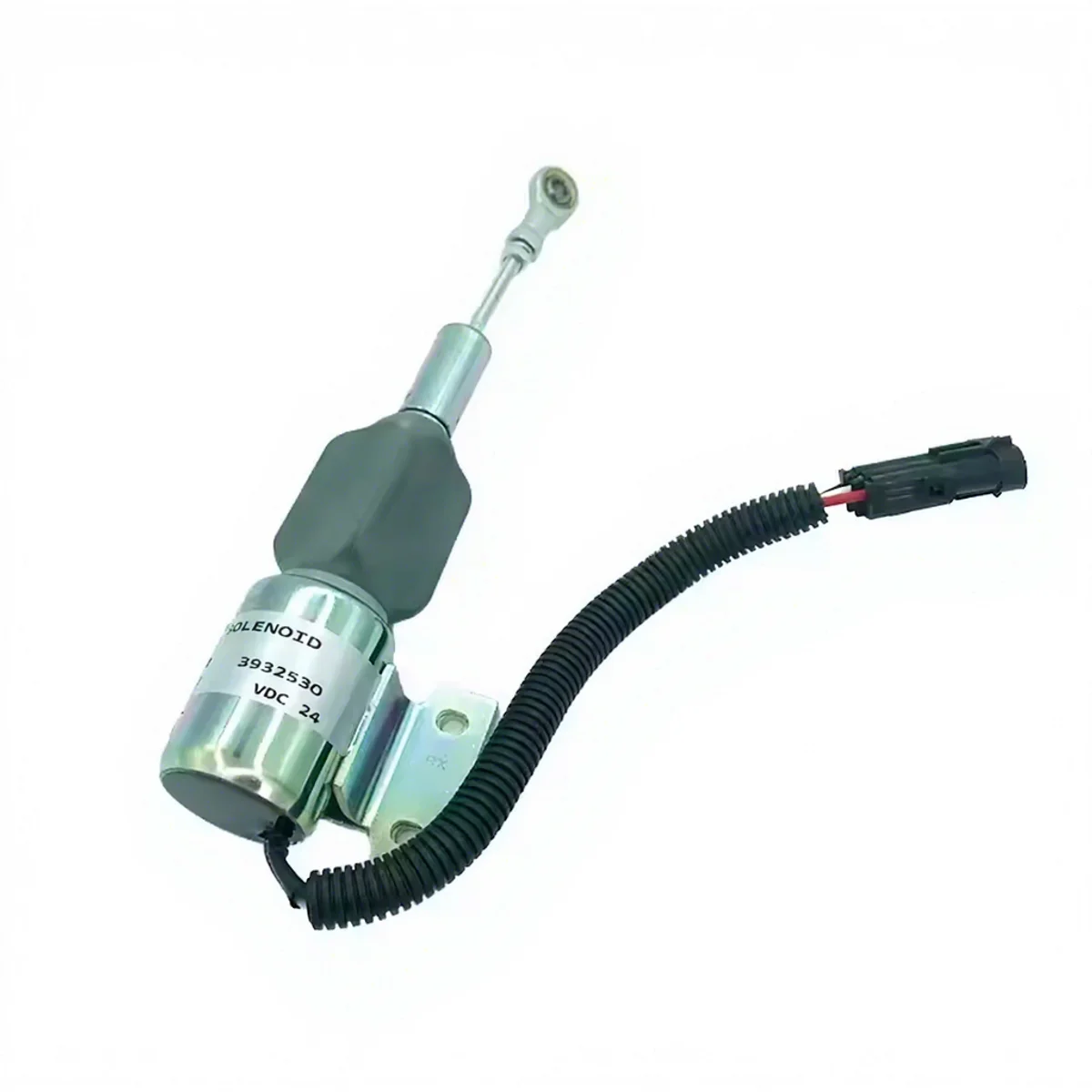 For Excavator Parts R130LC-7 R220-5 R250LC-7 Engine Stop Solenoid 3932529 3932530 24VDC CUMMINS 6BT/R220-5