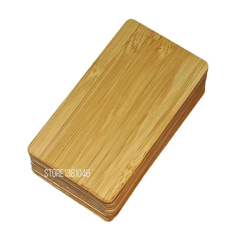 Thickness 2mm Bamboo Blank Business Card Rectangular Cutouts For DIY Craft Project Laser Engraving