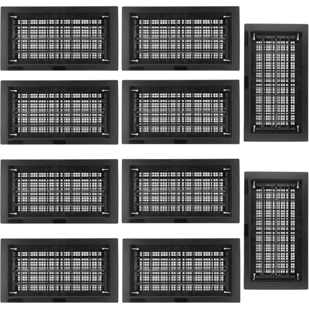 Gereedschappen en woningverbetering 10-pack 8" x 16" automatische foundationventilatie voor het ventileren van kruipruimte vervangende automatische ontluchter, zwart