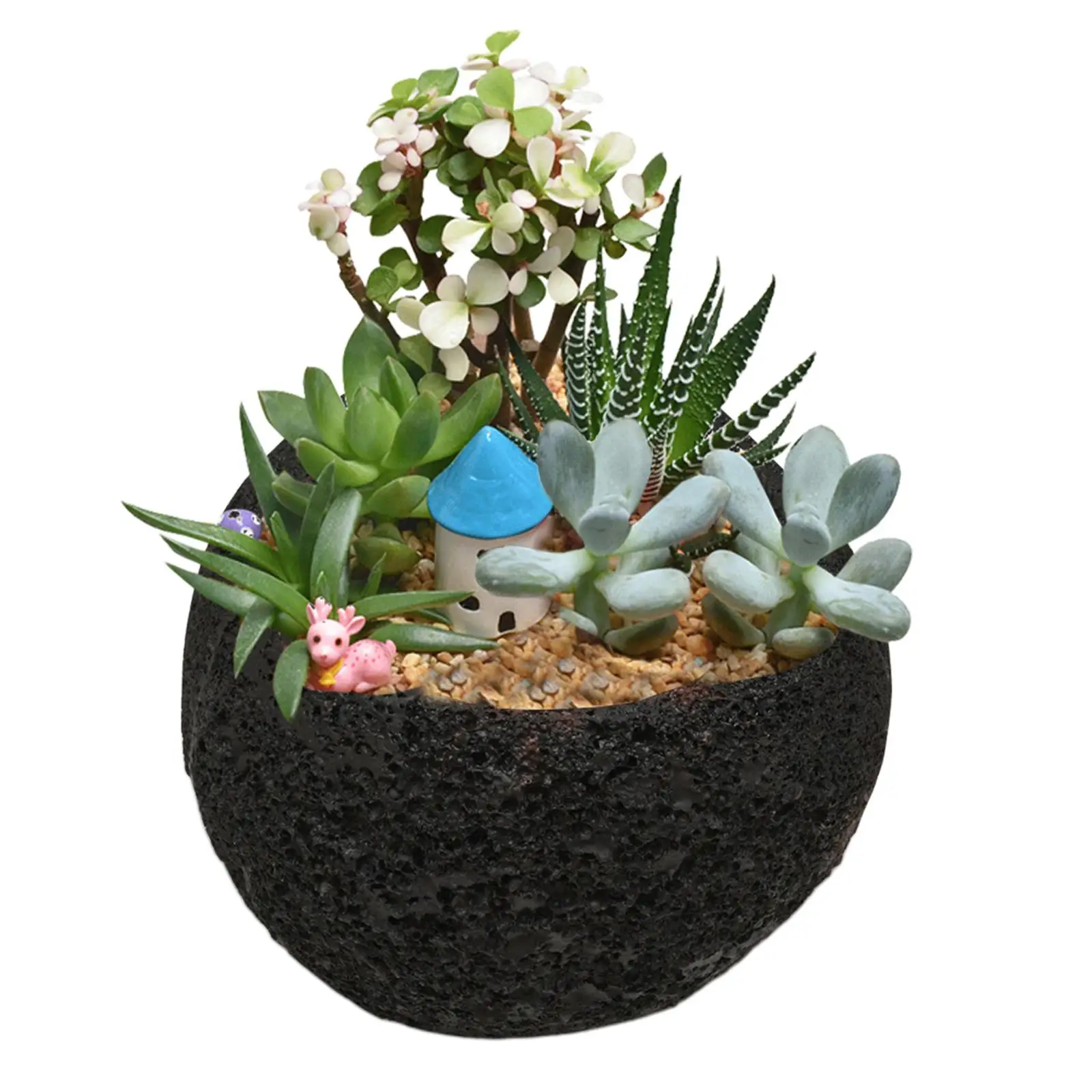 

Flowerpot mini Fleshy Flower Pot Resin Pots Desktop for Office Decoration