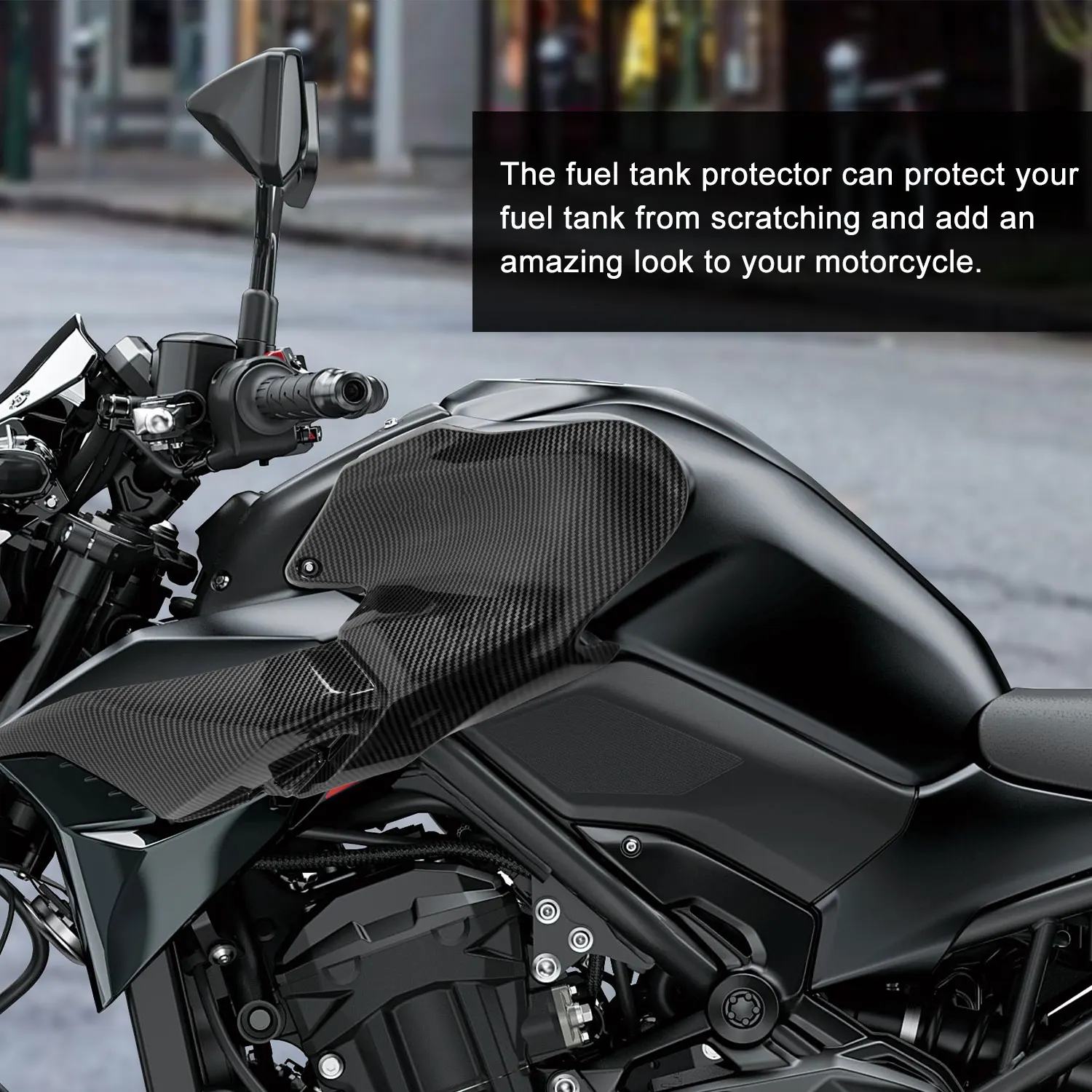 خزان وقود دراجة نارية لوحة جانبية هدية لكاواساكي Z900 Z 900 2020 2021 2022 2023 2024 غطاء حامي جانبي القلنسوة #5