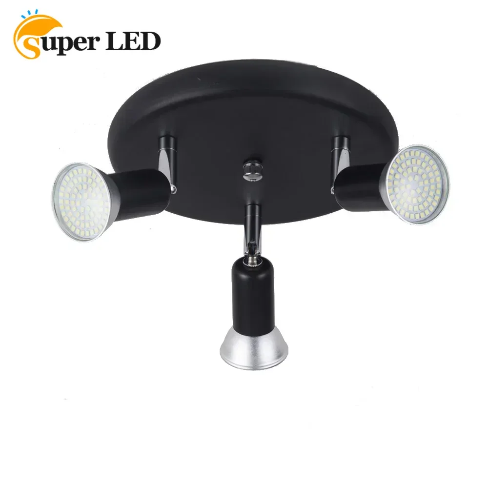 

Modern Led Ceiling Down Lights Black/Silver/White Ceiling Lamps Bedroom Living Room 360 Degree Rotatable Loft GU10 Spotlights