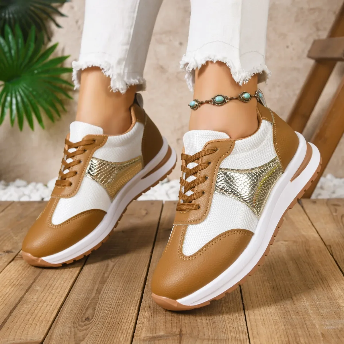 2026 Women's ShoesWomen's Causal Sneakers New Autumn Shoes Woman Fashion Breathable Lace Up Sports Shoes For Women Platform Walk