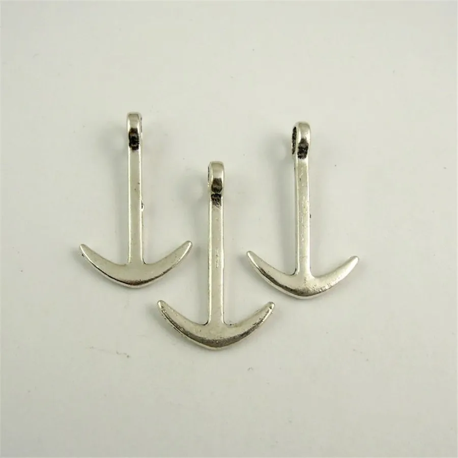 Wholesale 10pcs Best Selling Exquisite Anchor Charms Silver Color Metal Jewelry Making Accessory Necklace Bracelet Pendant