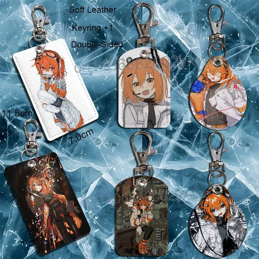 Digital virtual image Adachi Rei Cartoon Singer Anime Card Keychain Fashion Pendant Bag ID Door Card Holder Bus Card Cute Adult