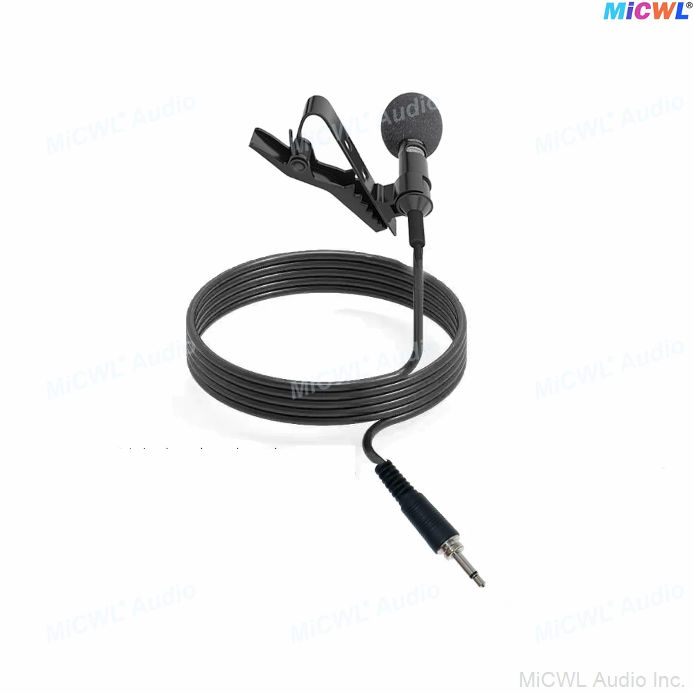 New Tie Clip-On Lavalier Condenser Microphone For MiPro ACT Series Transmitter 4Pin Locking XLR 3.5mm Jack Recording Singing