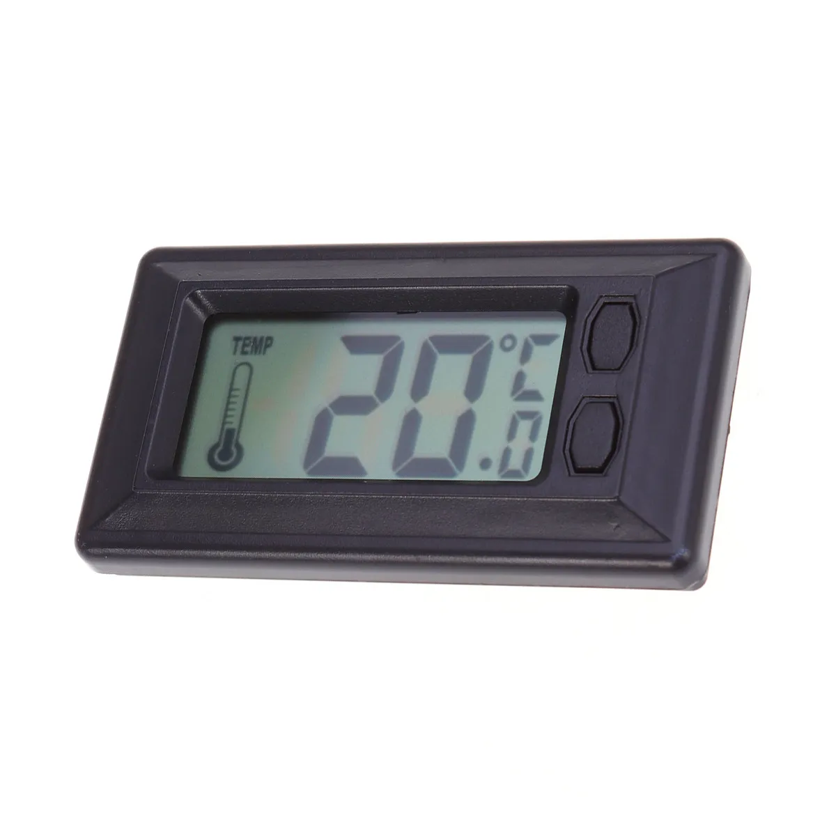 Termómetro Digital Delgado para Automóvil con Pantalla LCD, Temperatura Interior, Letras Grandes, Compatible con Conversión Fahrenheit/Celsius, Funciona con Batería