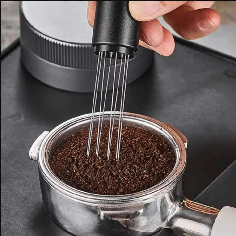 2026 Espresso Coffee Stirrer Needle Set with 8 Needles And Magnetic Stand Barista Stirring Distribution Tool for Coffee Brewing