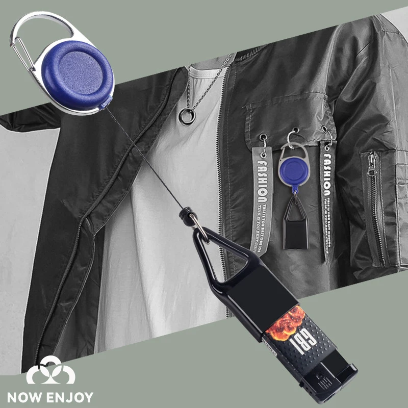 Lighter Holder Cover Silicone Protective Lighters Leash Safe Stash Clip Retractable Keychain Holder Cover Smoking Accessories