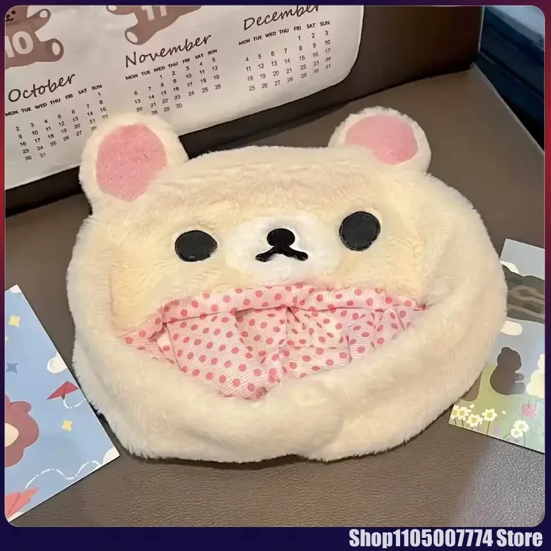 Kawaii Rilakkuma Korilakkuma الدب Ushanka قبعة قبعة الشتاء لطيف للنساء الفتيات الفتيان الاطفال الكرتون أنيمي قبعة Gorras الهدايا #5