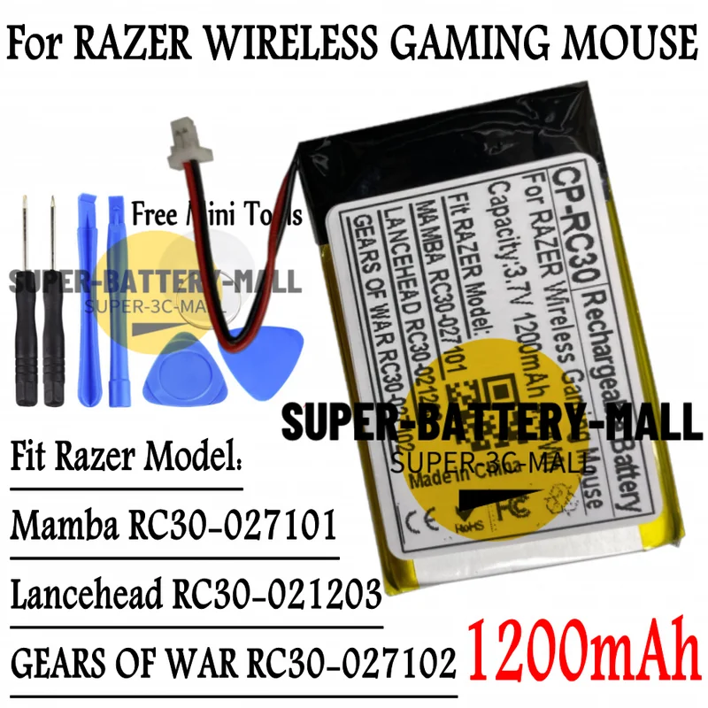

Battery For Mamba RC30-027101 Lancehead RC30-021203 GEARS OF WAR RC30-027102
