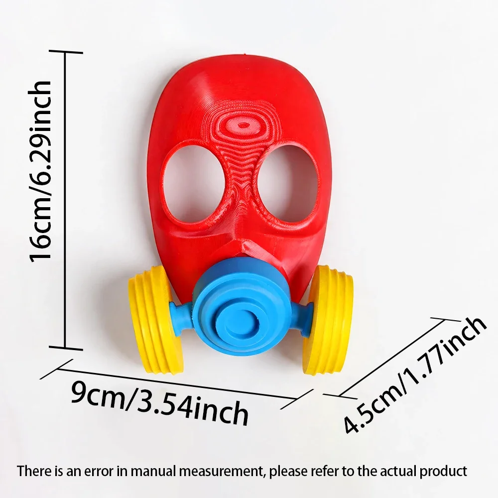 Poppy Playtime Vibrant Multi Color Gas Mask Cosplay Prop 3D Printed Retro Style Costume Accessory for Halloween and Themed