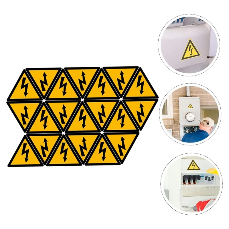 80 Pcs Sheets Labels Electric Fence Sign Label For Safety Electric Shocks Safety Warning Sticker