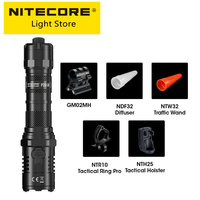 NITECORE P20i UV 1800 Lumens Self DefenseTactical Flashlight Rechargeable Dual Light Source  Searchlight With NL2140i Battery