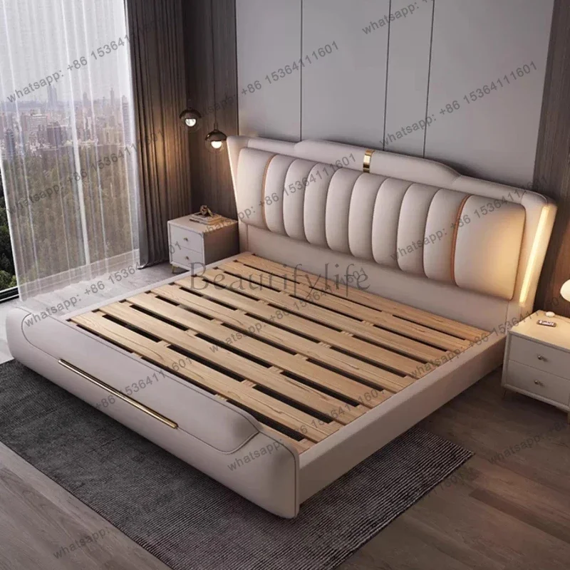 150x200 180x200 200x220 cm artificial leather Double bed 2 people bedroom beds frames full size bed frame bedroom furniture