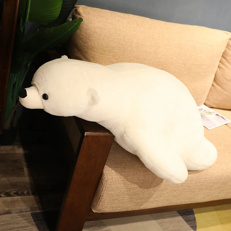 

100CM Soft Giant White Polar Bear Plush Toys Lovely Ice Bear Pillow Stuffed Cushion Dolls Nice Girlfriend Birthday Gift