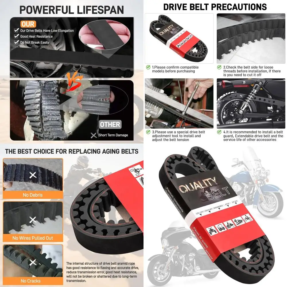 

139T 1-1/2 "Сверхмощный задний приводной ремень для Harley Davidson Touring Electra Glide Road Glide Road King FLT FLHT FLHR FLTR 1997-20