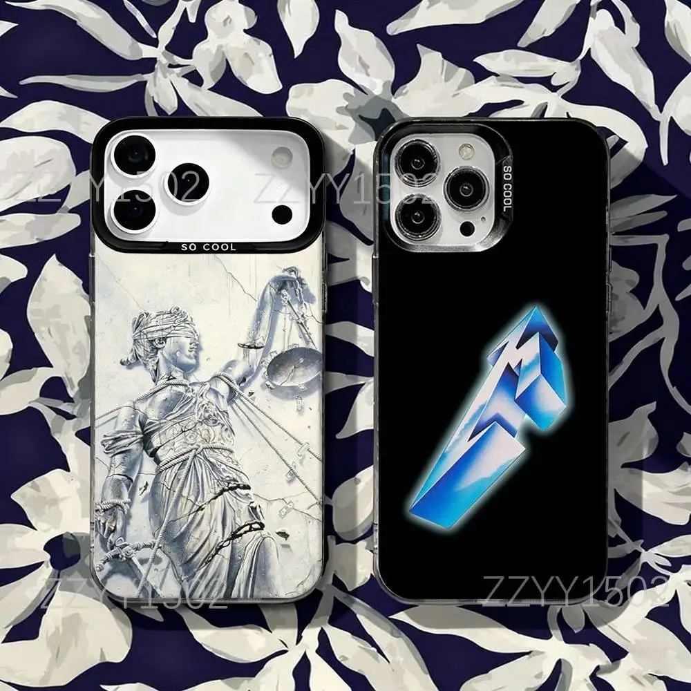 

Justice for All M-MetallicasS Phone Case For iPhone 17,16,15,14,13,12,X,8,Pro,Max,Plus,SE4,Air,Mini Black Matte Durable Hard