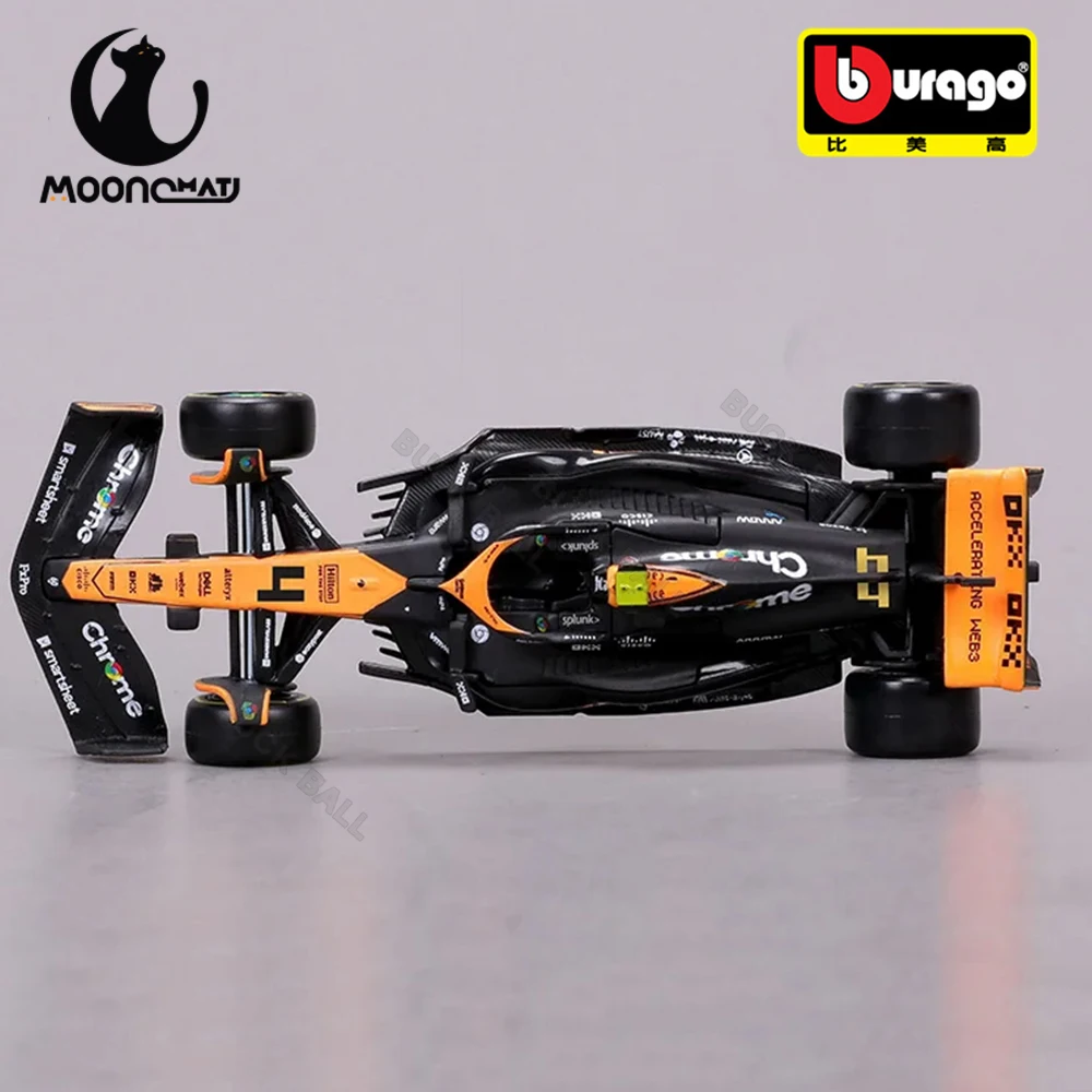 New Bburago 1:43 MCL60 Singapore Grand Prix Mclaren 4# Lando Norris Alloy Miniature Diecast Model 81# Oscar Piastri F1 Car Model