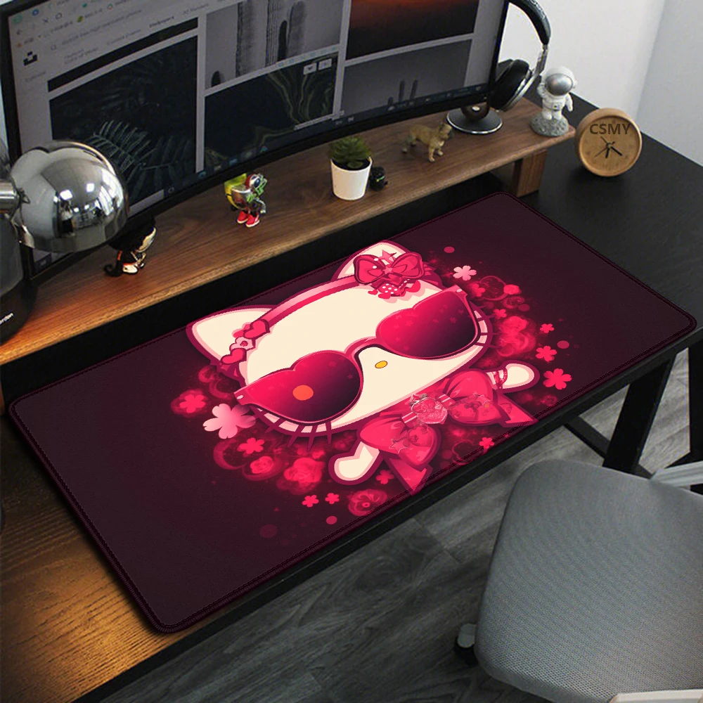

Cool Hello Kitty Pink Big Mousepepad Mousepad Gamer Pad Mouse Mat Office Accessories Deskmat Computer Desk Accessories Mausepad