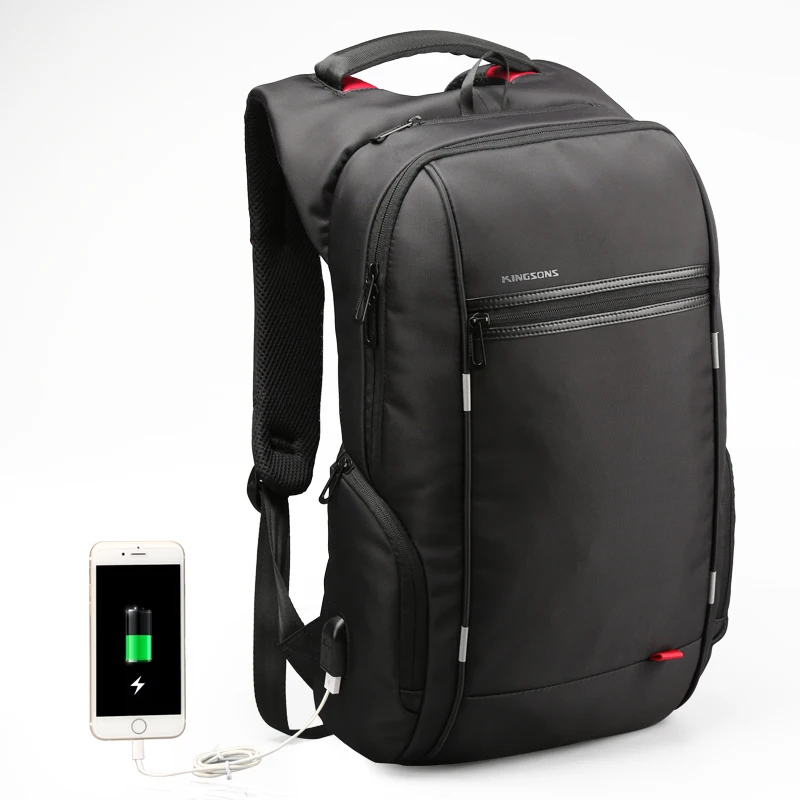 Imagem -06 - Kingsons Anti Roubo Melhor 15 Polegada Homens Mochilas Portáteis à Prova Impermeável Água Viagem Usb Carregador Bolsas de Escola
