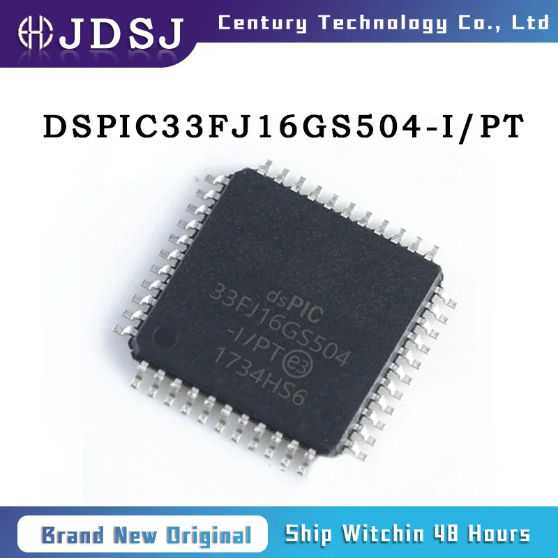 1PCS/10PCS/50PCS/100PCS DSPIC33FJ16GS504-I/PT DSPIC33FJ16GS504 IC MCU 16BIT 16KB FLASH 44TQFP Brand New Original IC Chip