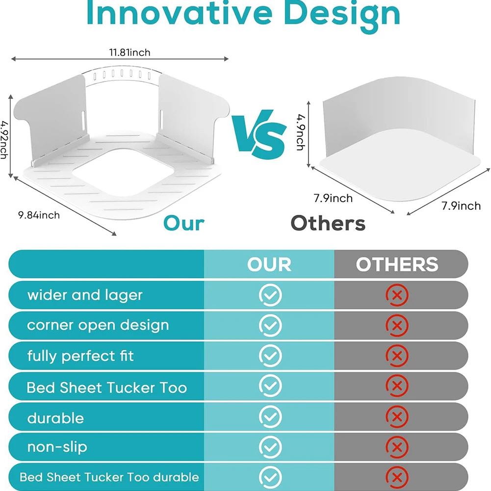 4 قطعة ترقية غطاء سرير الزاوية حامل الثقيلة ورقة غير مرئية غطاء حامل متعدد لحماية المراتب البطانيات الفراش جديد