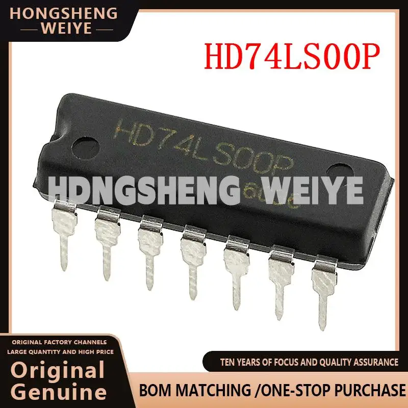 100%new 10PCS HD74LS00P DIP14 HD74LS00 DIP SN74LS00N 74LS00 SN74LS00 DIP-14   IC