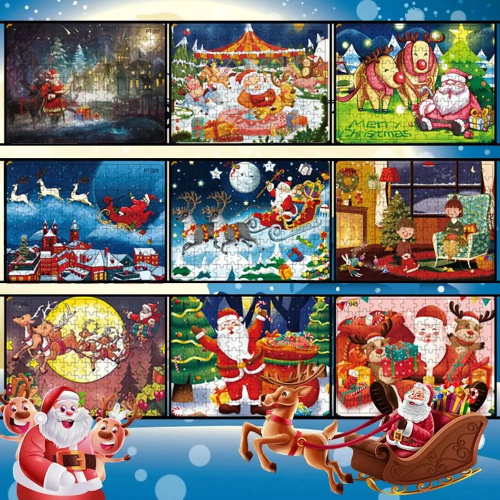 

Intellectually Beneficial Christmas Jigsaw Puzzle Montessori Paper 126 Pieces Puzzle Early Educational Baby Puzzle Toys