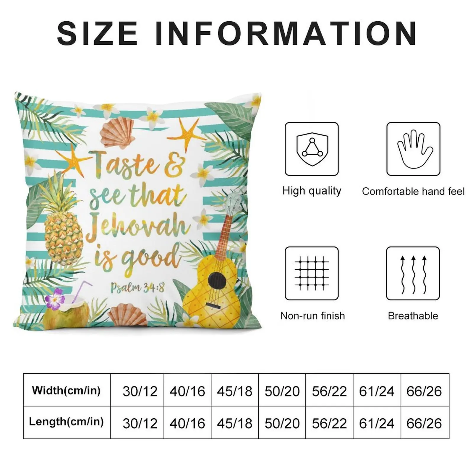 Taste & See That Jehovah Is Good Throw Pillow Pillow Cases christmas pillow case Cushion Child luxury home accessories